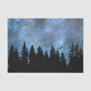 Papier Mousseline Nuit de la forêt de pins