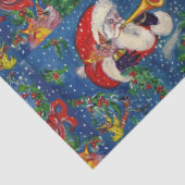 PAPIER MOUSSELINE NUIT DE NOËL MUSICALE, SANTA CLAUS, JOUETS, RIBBON (Détail)