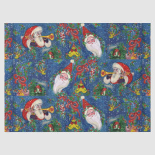 PAPIER MOUSSELINE NUIT DE NOËL MUSICALE, SANTA CLAUS, JOUETS, RIBBON