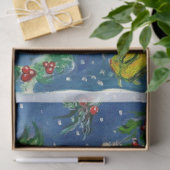 PAPIER MOUSSELINE NUIT DE NOËL / SANTA CLAUS AVEC JOUETS (Cadeau)