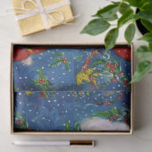 PAPIER MOUSSELINE NUIT DE NOËL / SANTA CLAUS AVEC JOUETS (Cadeau)