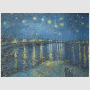 Papier Mousseline Nuit étoilée sur le Rhône (par van Gogh)