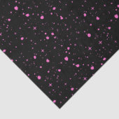 Papier Mousseline Nuit rose étoilée (Détail)