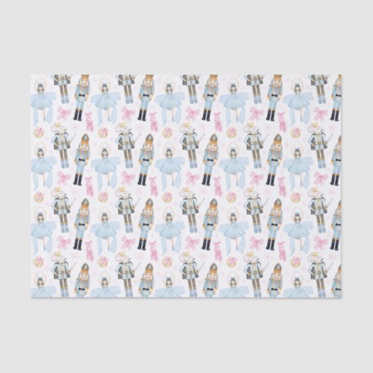 Papier Mousseline Nutcracker aquarelle Noël (Recto)