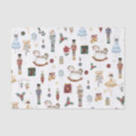 Papier Mousseline Nutcracker Christmas Ballet Aquarelle Vintage<br><div class="desc">Festive le papier d'emballage à thème Nutcracker.</div>