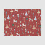 Papier Mousseline Nutcracker Christmas Ballet Aquarelle Vintage<br><div class="desc">Festive le papier d'emballage à thème Nutcracker.</div>