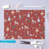 Papier Mousseline Nutcracker Christmas Ballet Aquarelle Vintage (Artisanat)