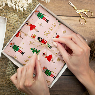 Papier Mousseline Nutcracker Souris King Rose Ballet Noël