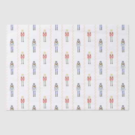 Papier Mousseline Nutcrackers de Noël aquarelle (Recto)