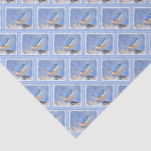 Papier Mousseline Nuthatch à poitrine rouge Peinture d'art original  (Détail)