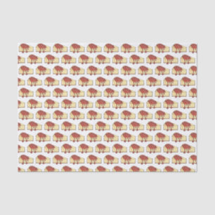 Papier Mousseline NYC Cerise Cheesecake Slice Dessert Cuisine de cui
