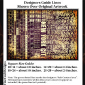 Papier Mousseline NYC Urban Typography Collage Panel FB3 Decoupage