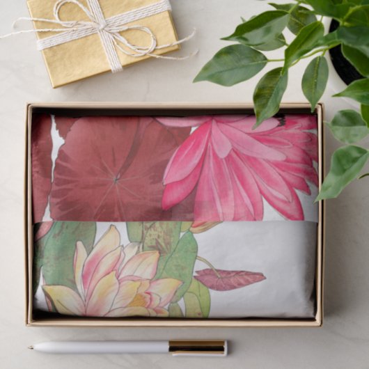 Papier Mousseline Nymphaea lotus, Découpage (Cadeau)