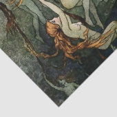 Papier Mousseline "Nymphes marins" de Warwick Goble (Détail)