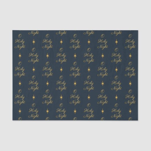 Papier Mousseline O Holy Night Navy & Gold (Recto)