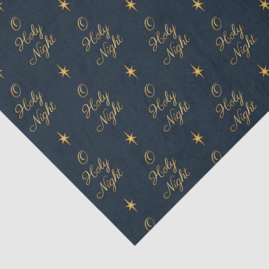 Papier Mousseline O Holy Night Navy & Gold (Détail)