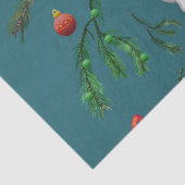 Papier Mousseline O Motif d'illustrations de baleines béluga de Noël (Détail)