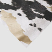 Papier Mousseline Occidental Black White Glam Gold Cowhal Anniversai (Détail)