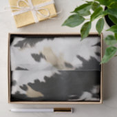 Papier Mousseline Occidental Black White Gold Cowhal Anniversaire (Cadeau)