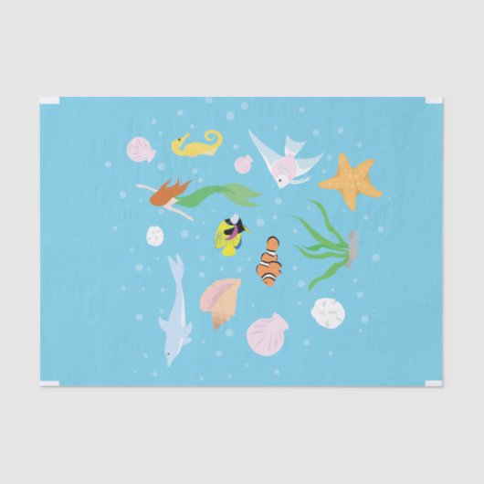 Papier Mousseline Ocean (Recto)