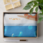 Papier Mousseline Océan Aquatic Cute Crab Funky Fish Decoupage (Cadeau)