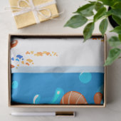 Papier Mousseline Océan Aquatique Cute Octopus Poisson Découpage (Cadeau)