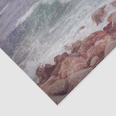 Papier Mousseline Ocean Beach Waves Turquoise Nautical Art numérique (Détail)