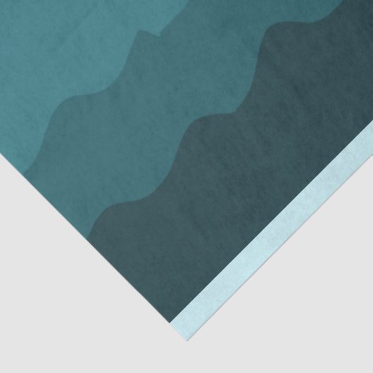 Papier Mousseline Ocean Blue Waves Minimal Beach Vibes Découpage (Détail)