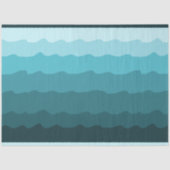 Papier Mousseline Ocean Blue Waves Minimal Beach Vibes Découpage (Recto)