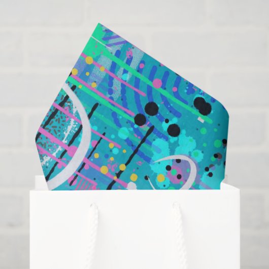 Papier Mousseline Ocean Bubbles: Maximalist Art (Sac cadeau)