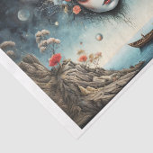 Papier Mousseline Océan dans son esprit - Parcourez, naviguez ! (Détail)