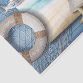 Papier Mousseline Ocean Deco Coquillages Lifesaver Decoupage (Détail)