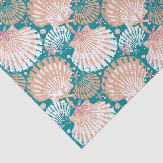 Papier Mousseline Ocean Treasurers Turquoise (Détail)