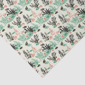 Papier Mousseline Océan Tropical Profond Coquillage de la mer (Détail)