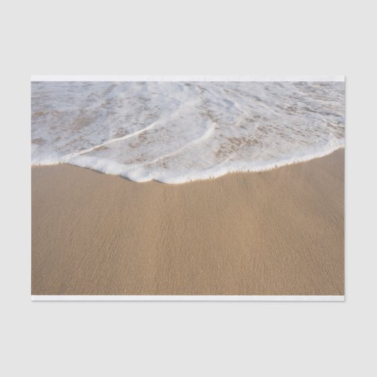 Papier Mousseline Ocean Whitewash sur la plage papier de tissus (Recto)