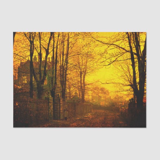 Papier Mousseline Octobre Afterglow John Atkinson Grimshaw (Recto)