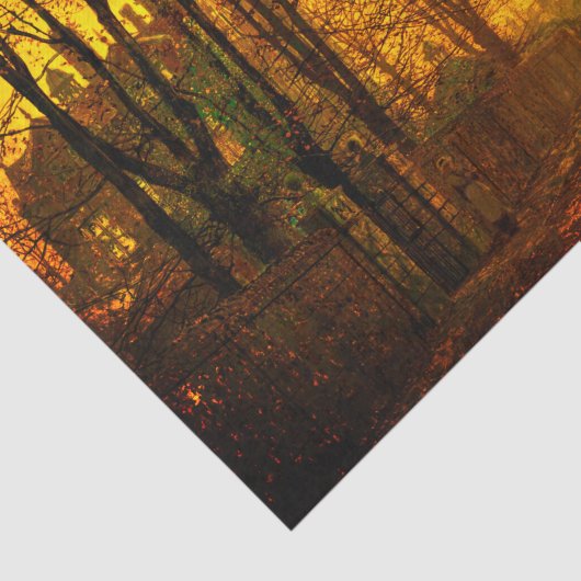 Papier Mousseline Octobre Afterglow John Atkinson Grimshaw (Détail)