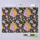 Papier Mousseline Octobre Mois de naissance Fleurs Marigold Cosmos (Artisanat)