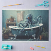 Papier Mousseline Octopus dans la baignoire 3 papier découpage (Artisanat)