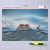 Papier Mousseline Octopus Giant Voilier Découpage Tissu Papier (Artisanat)