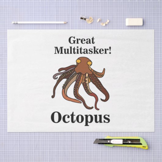 Papier Mousseline Octopus Tentacles Multitaskan Funny Birthday (Artisanat)