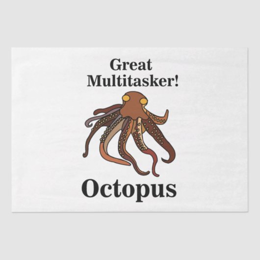 Papier Mousseline Octopus Tentacles Multitaskan Funny Birthday (Recto)