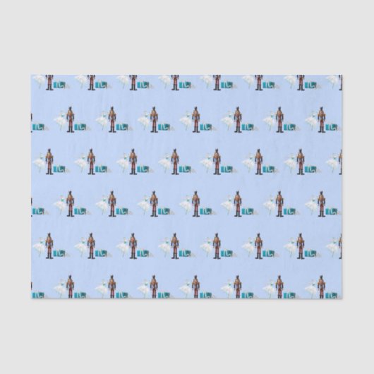 Papier Mousseline Ode to Nutcracker Ballet Blue (Recto)