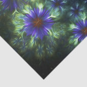 Papier Mousseline Oeil de la tempête bleue Fleur fractale (Détail)