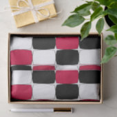 Papier Mousseline OEil de poisson noir, blanc et rouge (Cadeau)