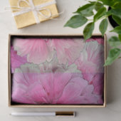 Papier Mousseline Œillets roses dans le style vintage (Cadeau)