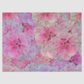 Papier Mousseline Œillets roses dans le style vintage (Recto)