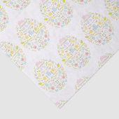 Papier Mousseline Oeuf de Pâques Floral Lapin de feuillage (Détail)