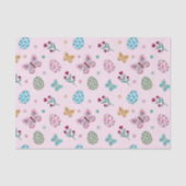 Papier Mousseline OEuf de Pâques, papillon et floral (Recto)