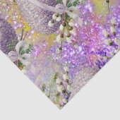 PAPIER MOUSSELINE OEUF DE PÂQUES POURPULAIRE, BLANCS, PARKLES JAUNES (Détail)